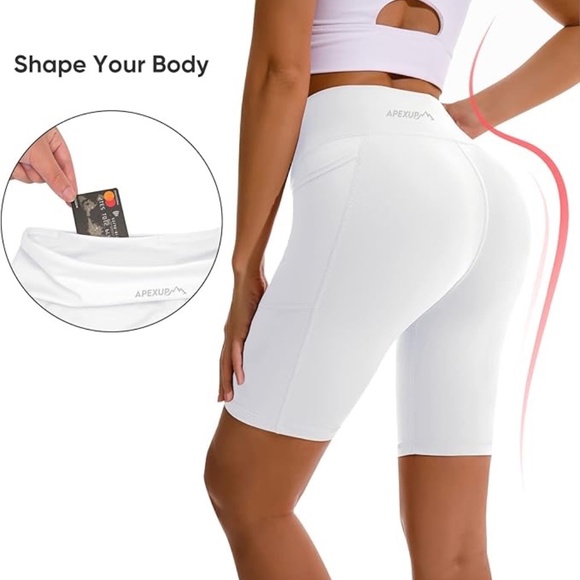 APEXUP 1-Pack Workout Shorts, Women's High Waist, Spandex Yoga Shorts - Picture 1 of 8